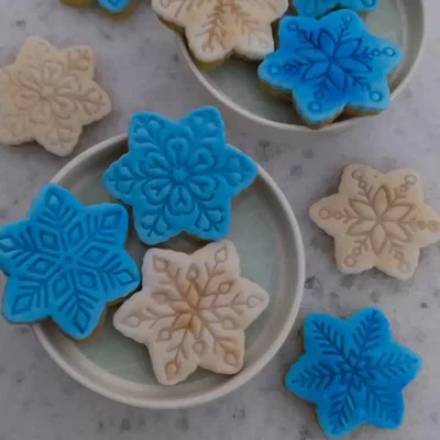 Vegane Schneeflockenkekse