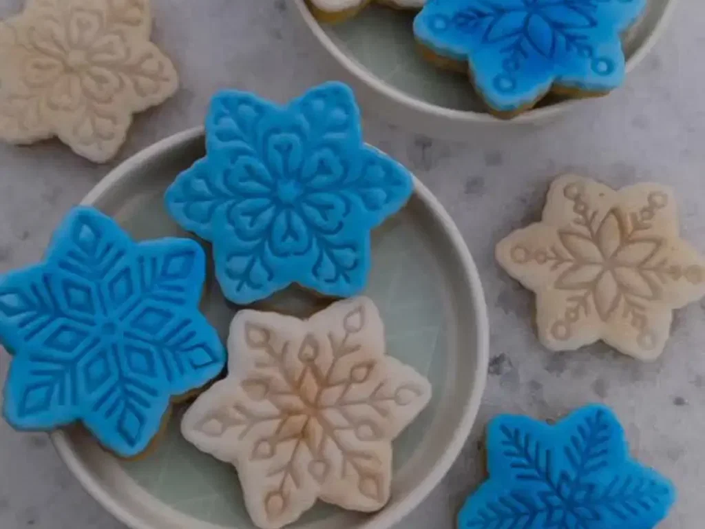 Vegane Schneeflockenkekse