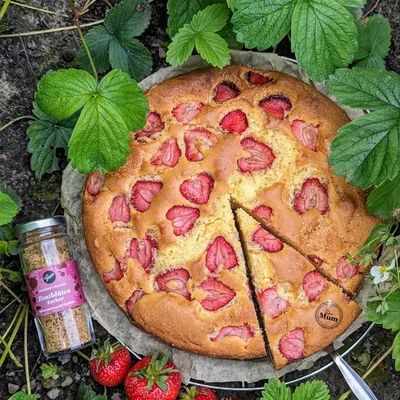 Erdbeerkuchen für den Geburtstag
