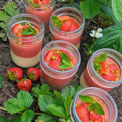 Einfaches Erdbeer-Pudding-Dessert
