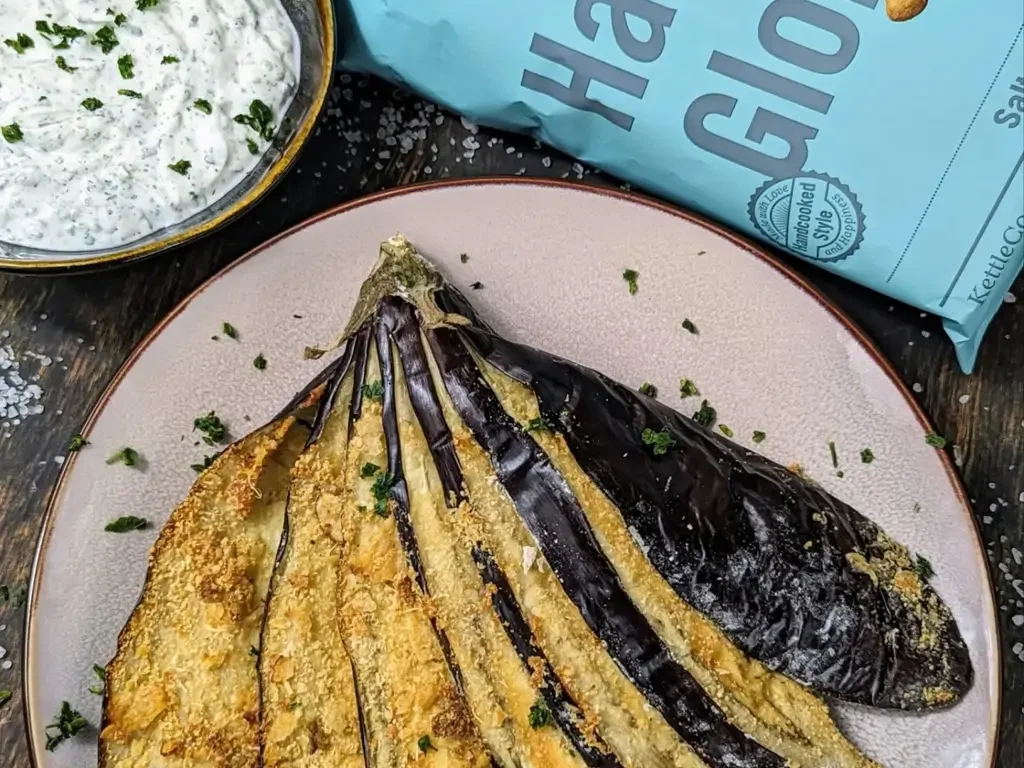 Auberginenschnitzel mit Skyr Dip