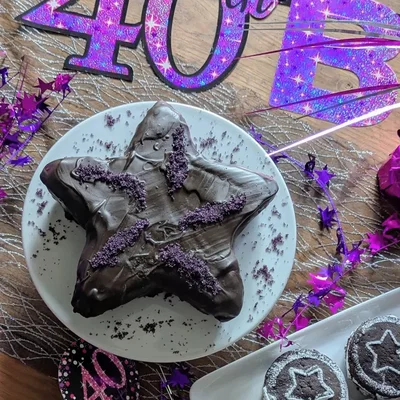 Brombeer Marmorkuchen mit Schokoladenglasur