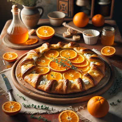 Orangen-Ricotta-Galette