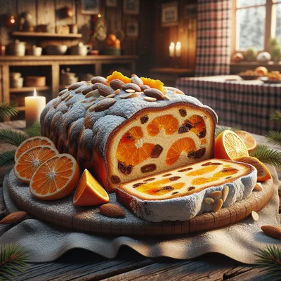Orangen-Marzipan-Stollen