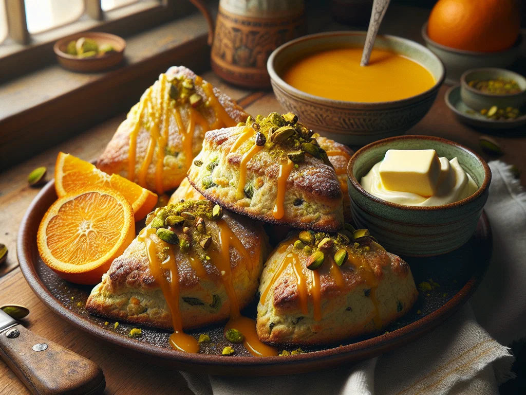 Orangen-Pistazien-Scones