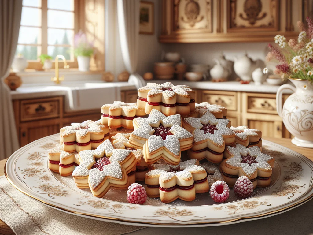Spitzbuben (Linzer Plätzchen) mit Himbeerfüllung