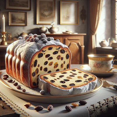 Butterstollen mit Mandeln