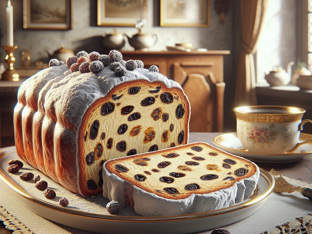 Butterstollen mit Mandeln