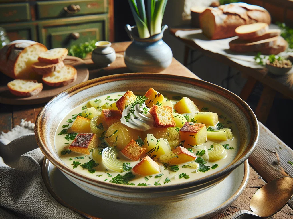 Klassische cremige Lauch‑Kartoffelsuppe