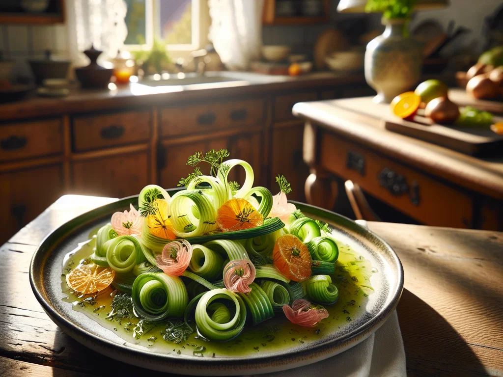 Lauch‑Vinaigrette‑Salat mit Zitrusnote