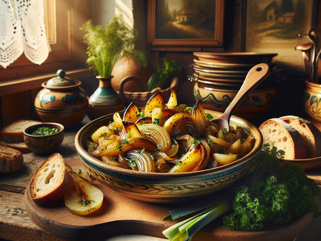 Lauch-Birnen-Chutney mit Ingwer und Apfelessig