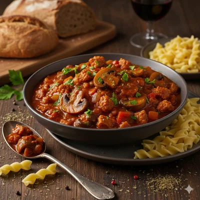 Pilz-Soja-Gulasch