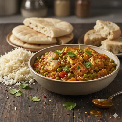 Halloumi-Erbsen-Curry