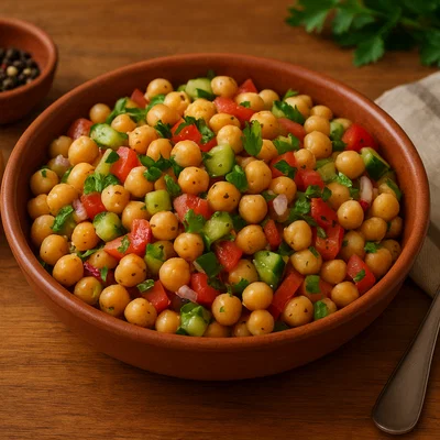 Orientalischer Kichererbsensalat