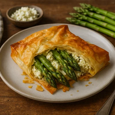 Spargel-Feta-Päckchen mit Filoteig