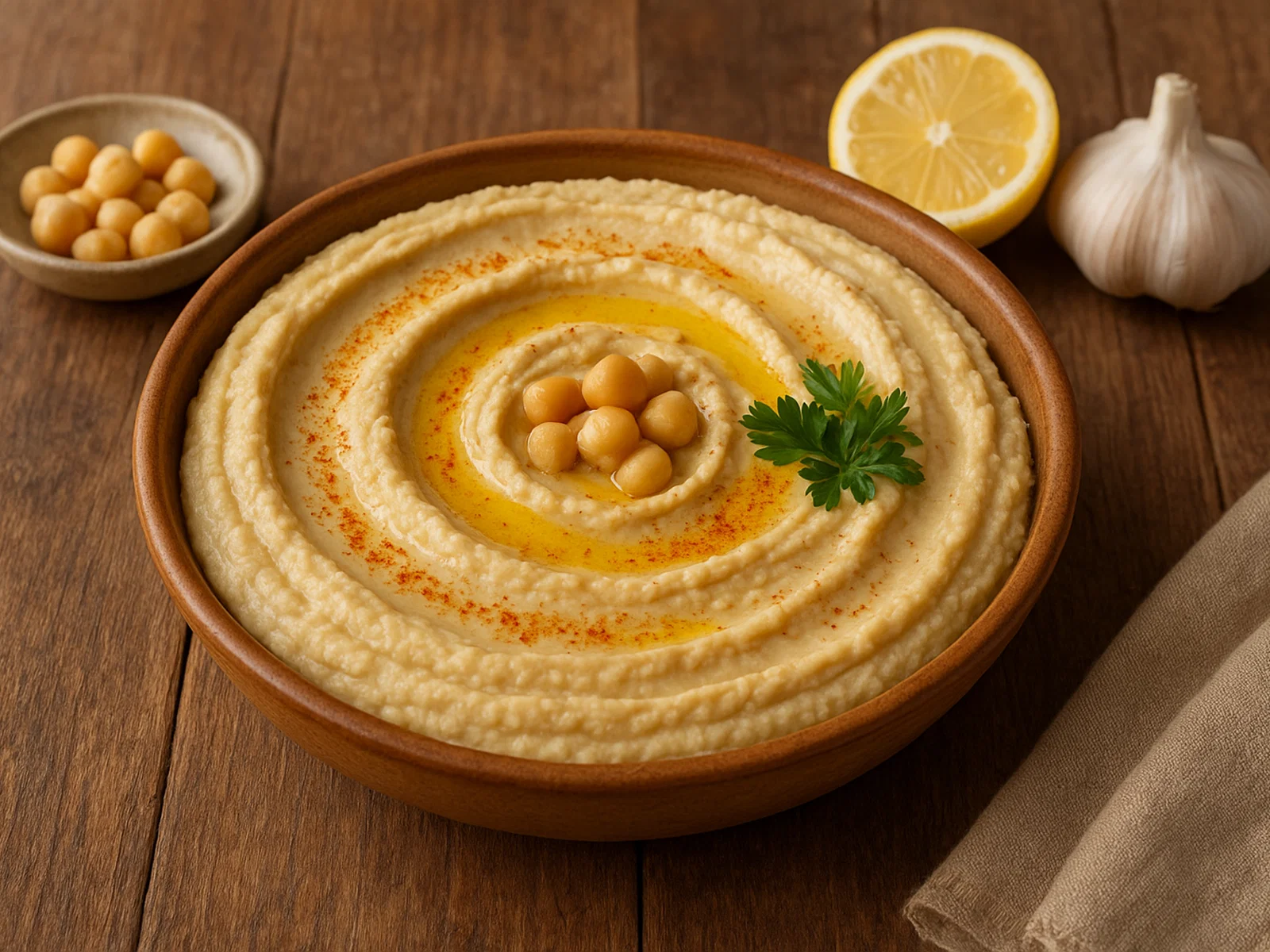 Klassischer cremiger Hummus
