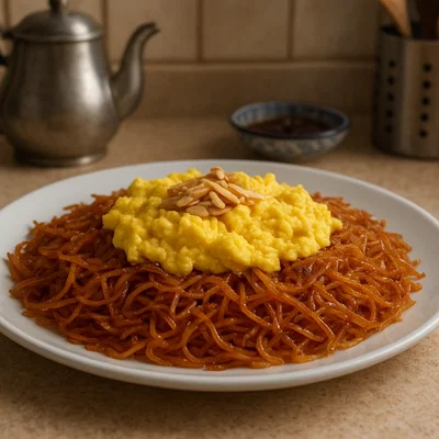 Balaleet – Süße Safran-Vermicelli mit Rührei