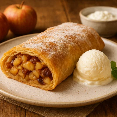 Klassischer Wiener Apfelstrudel