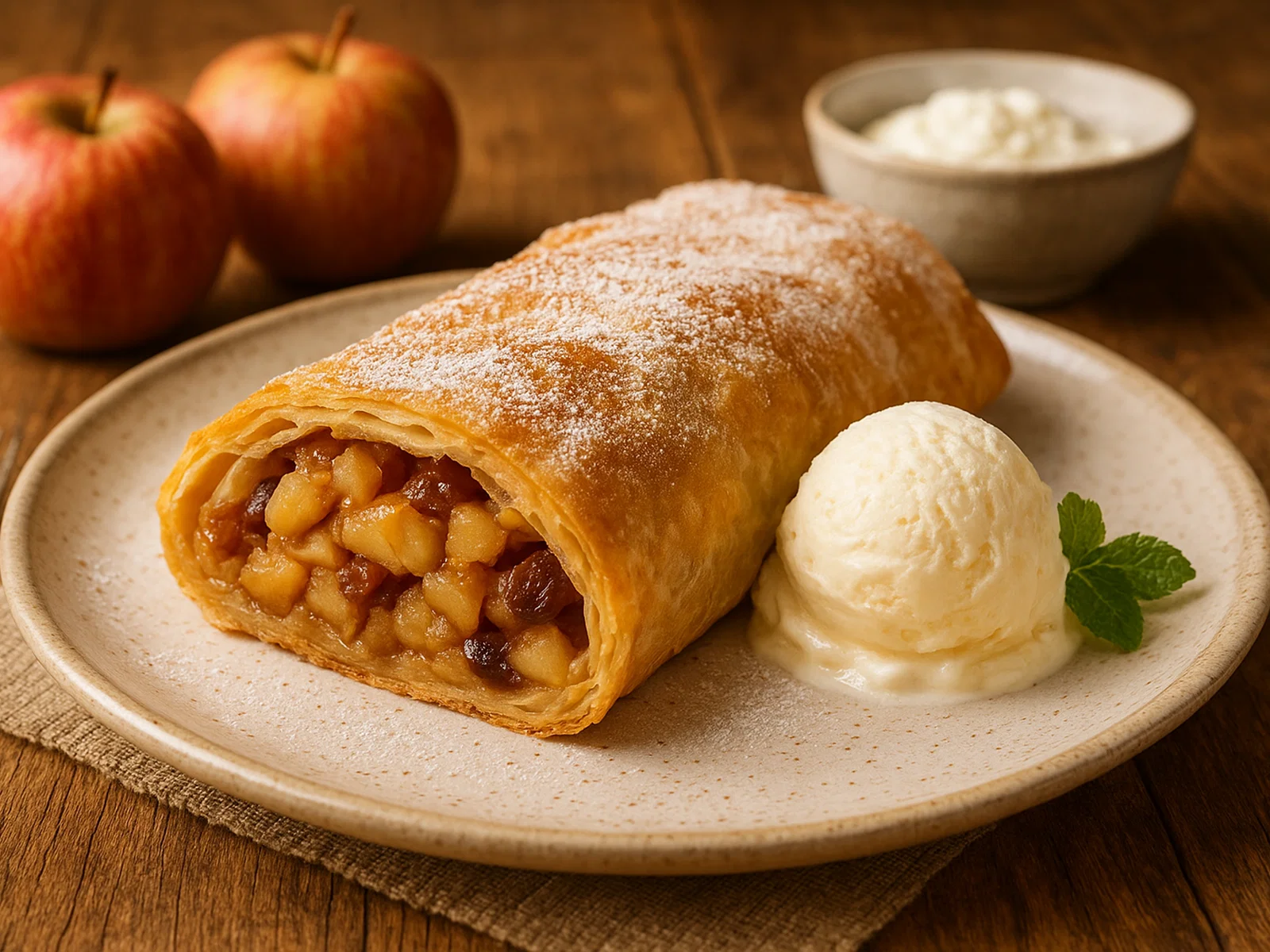 Klassischer Wiener Apfelstrudel