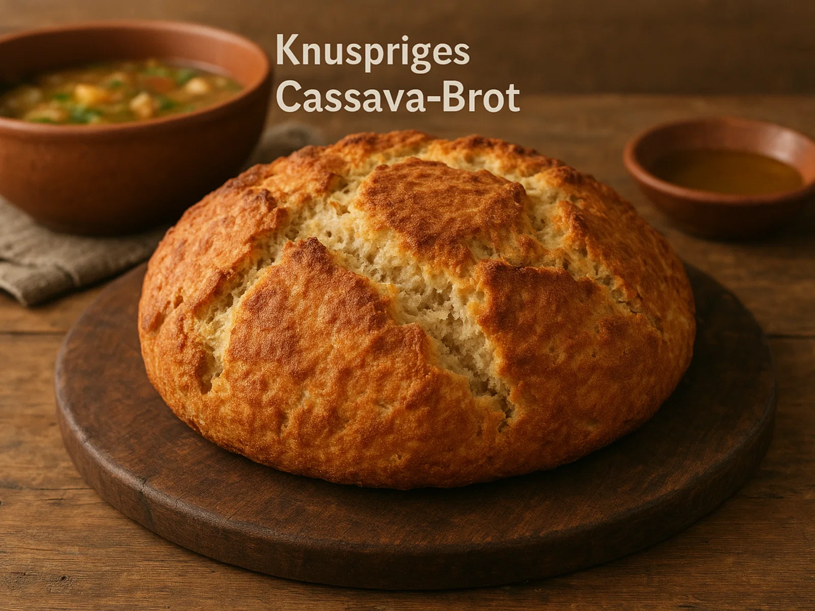 Knuspriges Cassava-Brot (Maniok-Brot, glutenfrei)