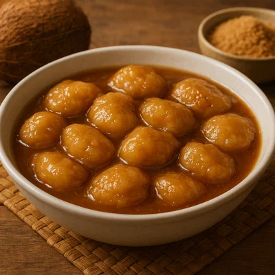 Faikakai – Tonganische Kokos-Dumplings in Zuckersirup