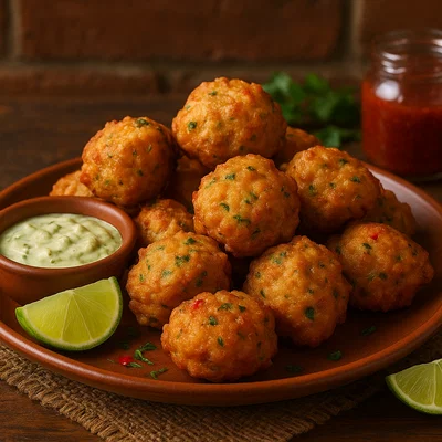 Karibische Accras (Würzige Fischbällchen)