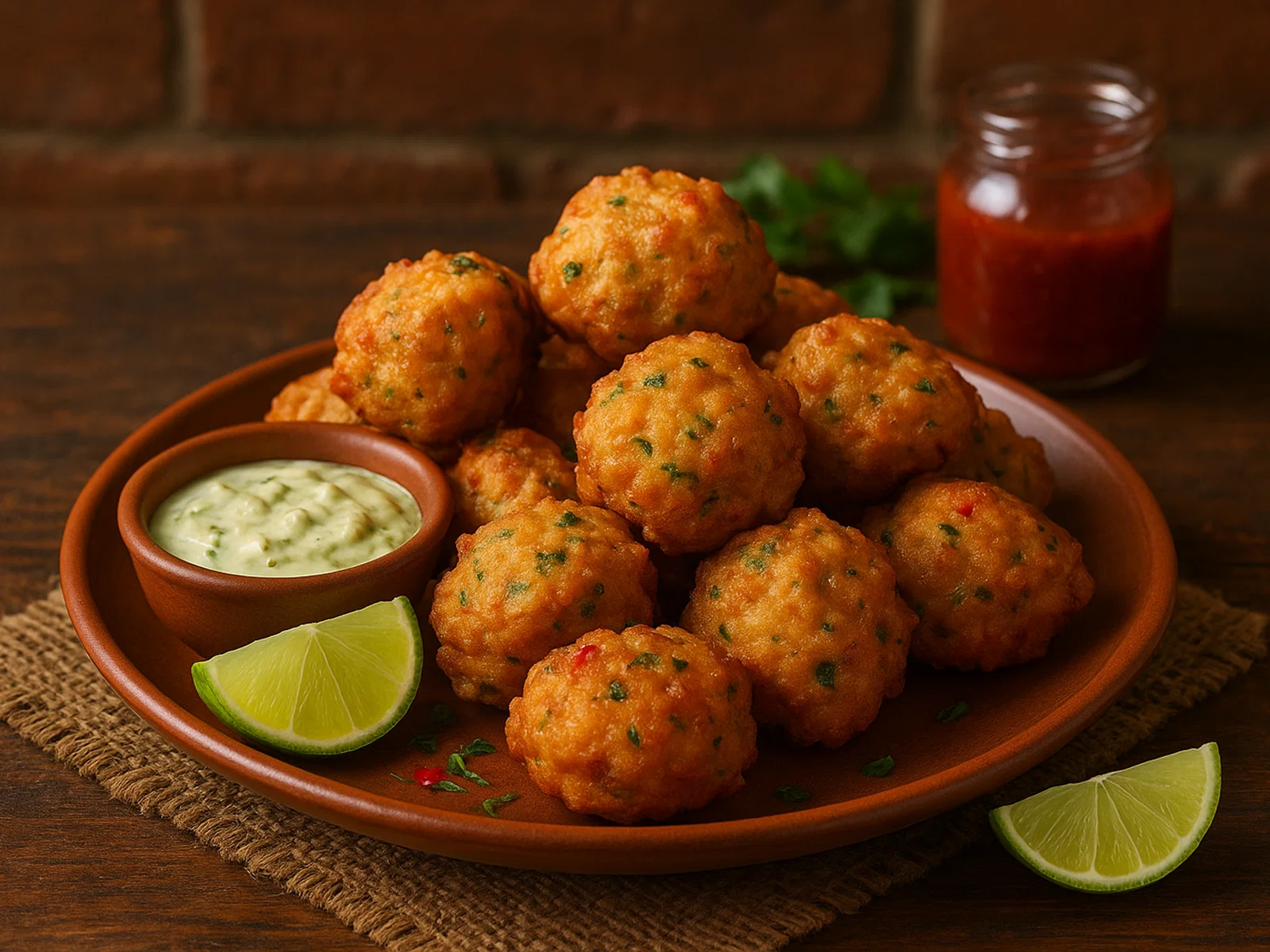 Karibische Accras (Würzige Fischbällchen)