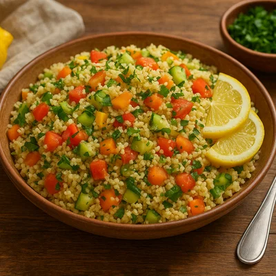 Köstlicher Zitronen-Gemüse-Couscous