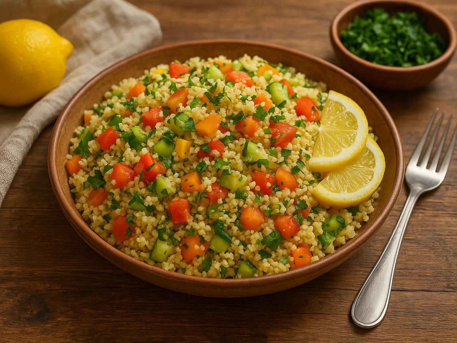 Köstlicher Zitronen-Gemüse-Couscous