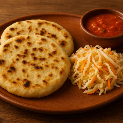 Pupusas mit Käse und Bohnen