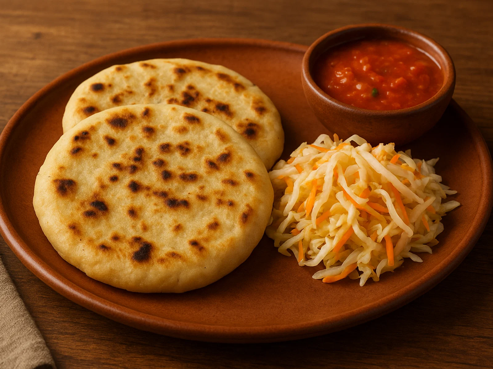 Pupusas mit Käse und Bohnen