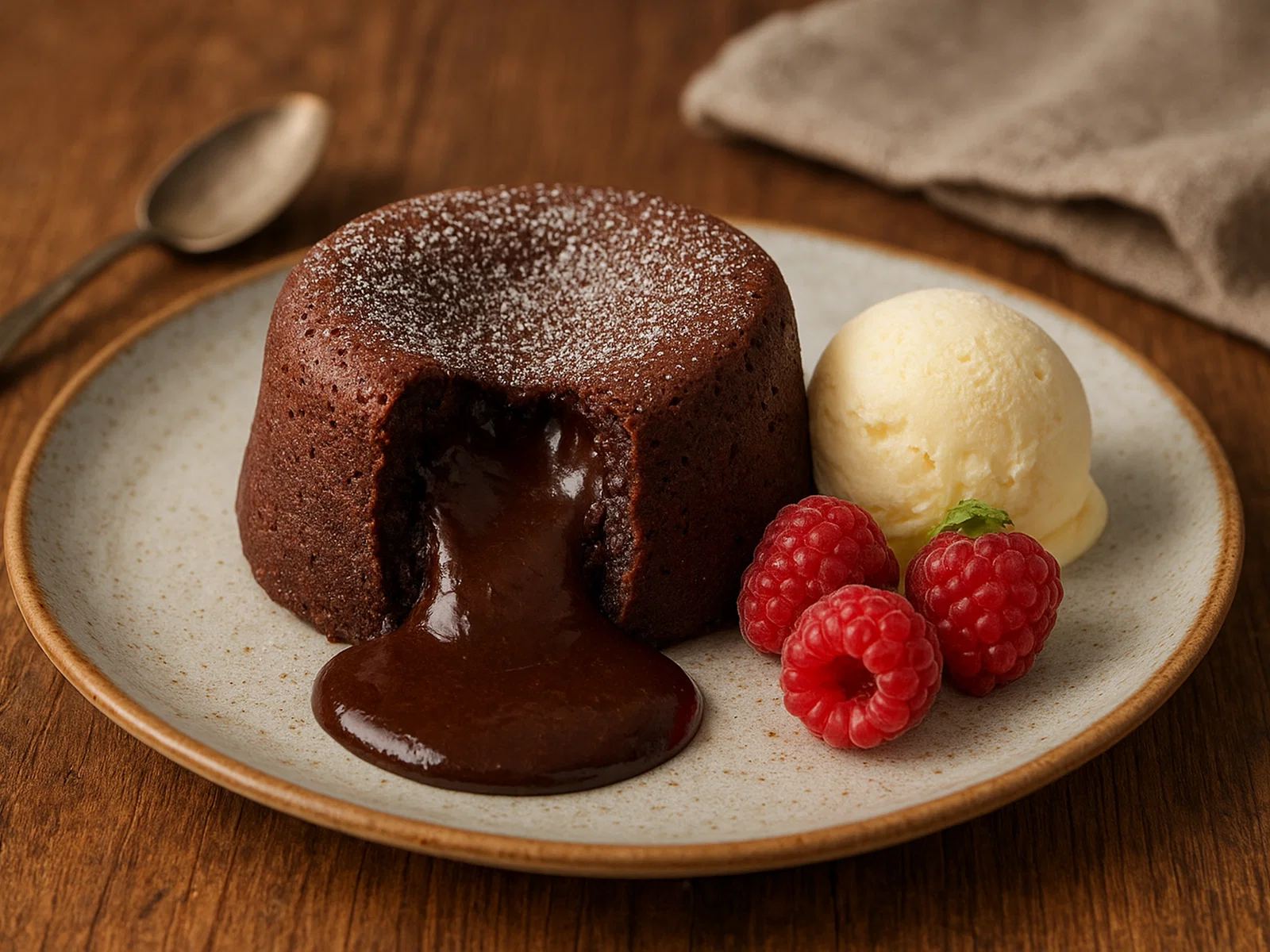 Schokoladenfondant mit flüssigem Kern