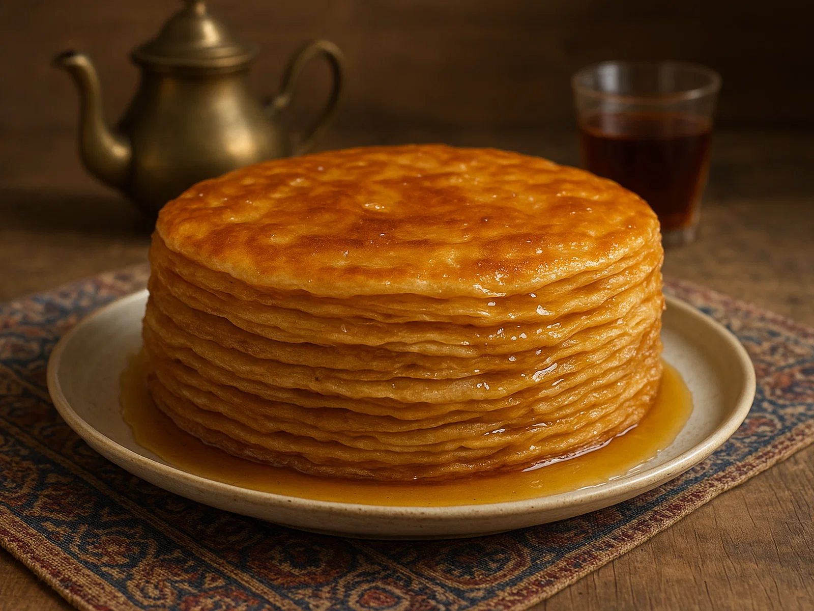 Bint Al-Sahn – Jemenitischer Honigkuchen mit Hefeteigschichten