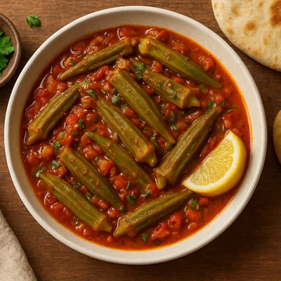 Bamia – orientalischer Okra-Tomaten-Eintopf