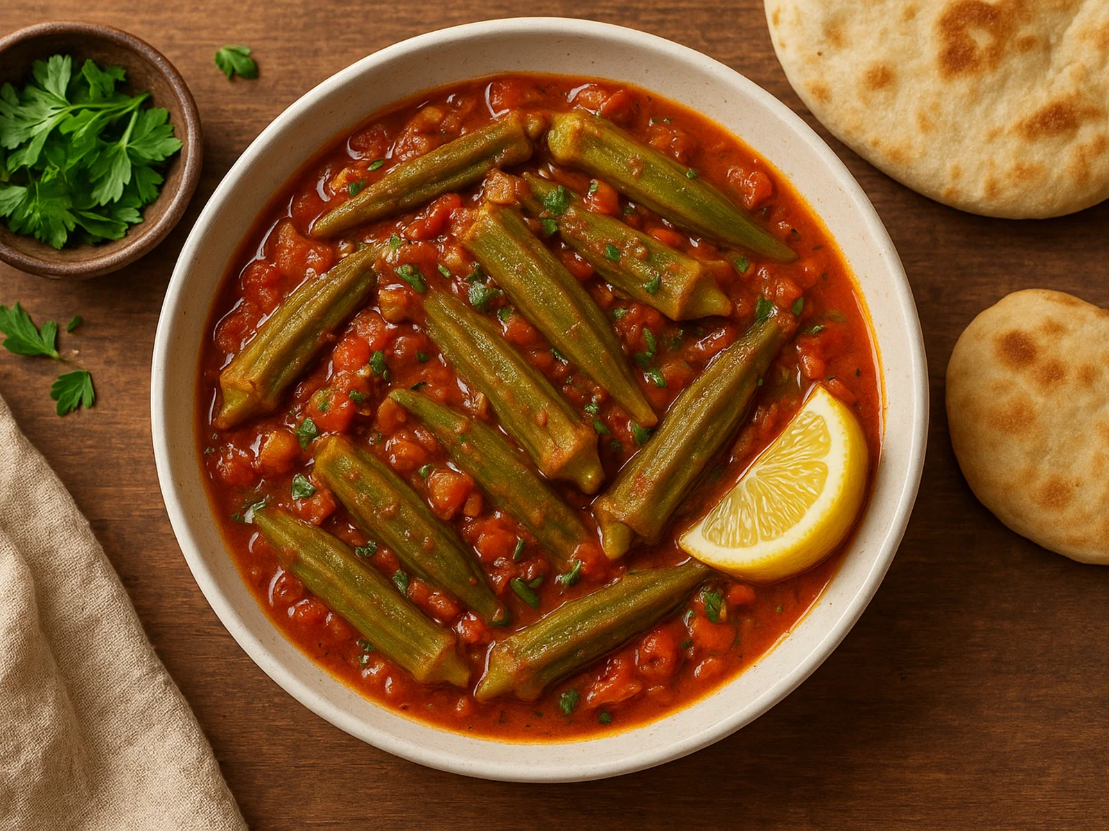Bamia – orientalischer Okra-Tomaten-Eintopf