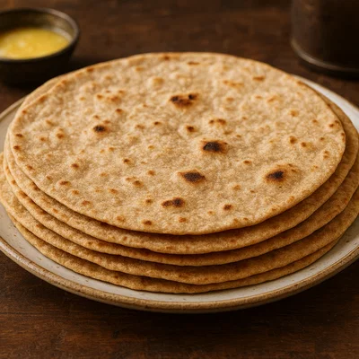 Klassische indische Chapati (Vollkorn-Fladenbrot)