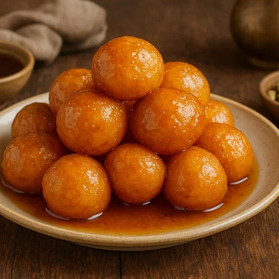 Luqaimat – Arabische Safran-Kardamom-Teigbällchen in Sirup