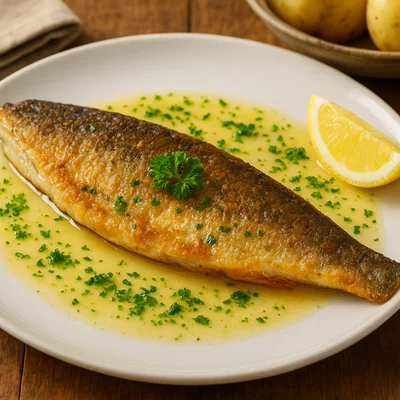 Fogosch (Zander) vom Neusiedlersee, sanft gebraten