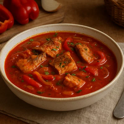 Pannonische Fischsuppe (Halászlé nach pannonischer Art)