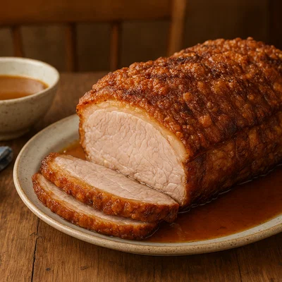 Mangalitza‑Schweinsbraten aus dem Ofen mit knuspriger Kruste