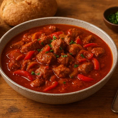 Mangalitza-Gulasch – kräftiges Paprikaschmorgericht