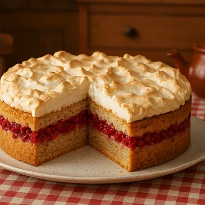 Burgenländische Ribiseltorte mit Baiserhaube