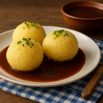 Klassische Bayerische Kartoffelknödel (halb und halb)