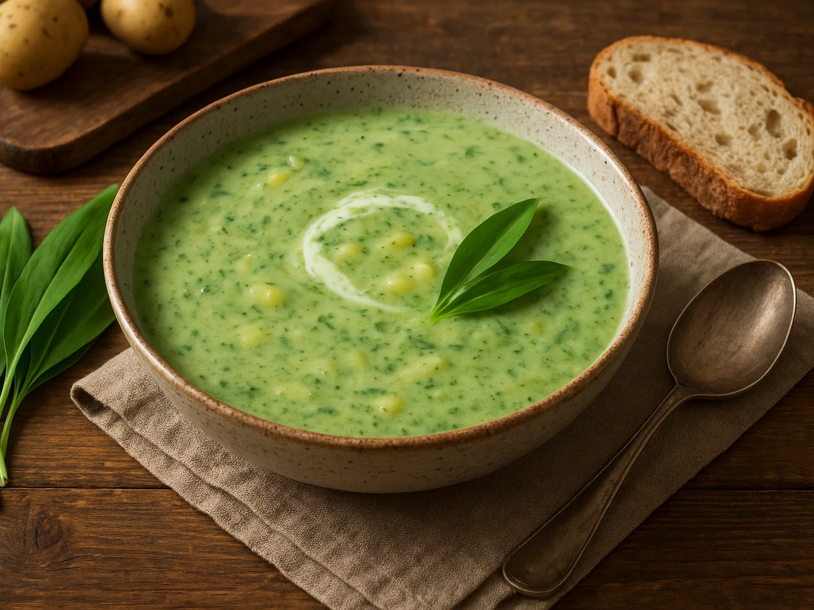 Cremige Bärlauchsuppe