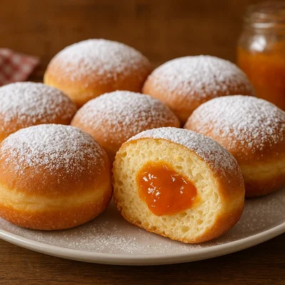 Faschingskrapfen mit Marillenmarmelade