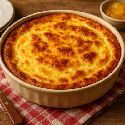 Topfenauflauf mit goldbrauner Rahmkruste