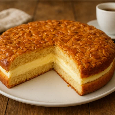 Klassischer Bienenstich mit Vanillecreme