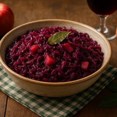 Klassisches Blaukraut (Rotkraut) mit Apfel