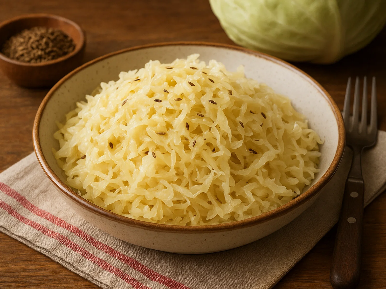Hausgemachtes Sauerkraut aus Weißkohl