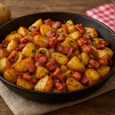 Geröstete Kartoffeln mit Speck